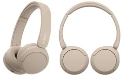 Наушники On-ear Sony WH-CH520 BT 5.2, SBC, AAC, Wireless, Mic, Бежевый фото