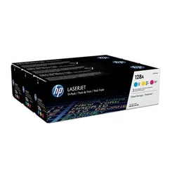 Комплект картриджів HP 128A CLJ CP1525/CM1415 (CE321A,CE322A, CE323A) CYM (3*1300 стор) Потрійна упаковка фото