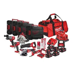 Набір інструментів акумуляторних MILWAUKEE, M18PP8B-586P (зарядний прситрій M12-18 FC, зарядний прситрій M1418 C6. 2 акумулятори фото