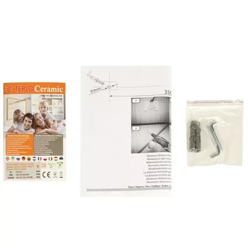 Керамічна панель TEPLOCERAMIC, 15м2, 750Вт, електр. упр-ння, 90 х 60см, терморегулятор, мармур замовити