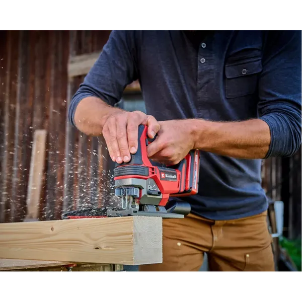 Лобзик аккумуляторный Einhell TE-JS 18/100 Li - Solo, PXC, 18В, 3000 об/мин, ход 26 мм, 1.87 кг (без АКБ и ЗУ) с доставкой