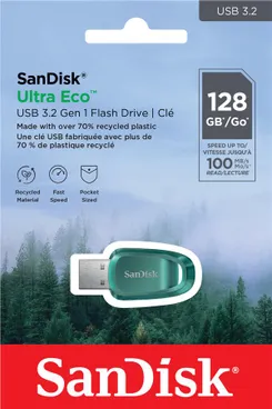 Накопичувач SanDisk  128GB USB 3.2 Type-A Ultra Eco Зелений фото