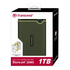 Портативний жорсткий диск Transcend 1TB USB 3.1 StoreJet 25M3 Зелений фото