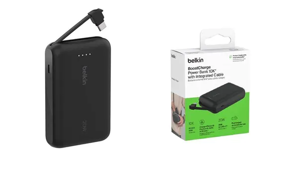 Портативное зарядное устройство Power Bank Belkin 10000мАч, 20Вт, USB-C, черный