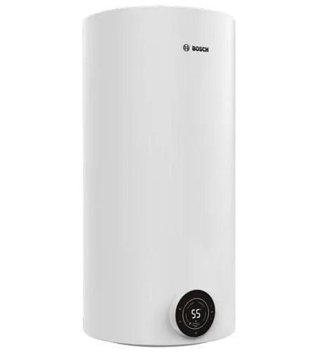 Водонагрівач електр. BOSCH круглий Tronic 4000T, 100л, 2кВт, сухий тен, вертикальний монтаж, електр. кер-ння, B, білий