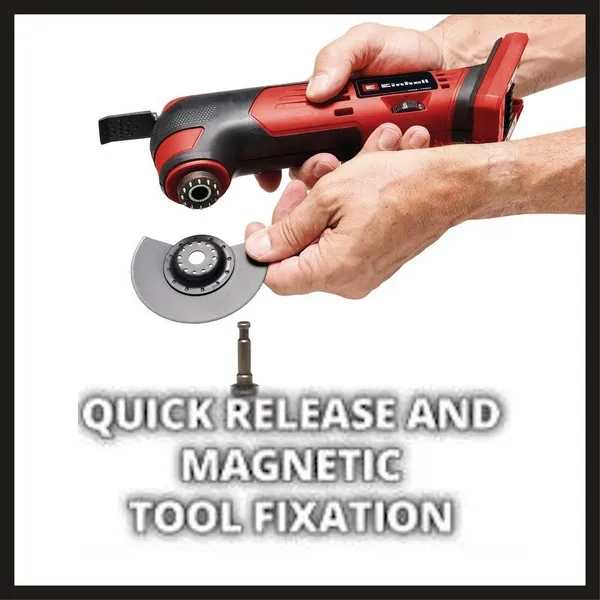 Многофункциональный инструмент аккумуляторный Einhell TE-MG 18/1 Li - Solo, PXC, 18В, набор насадок, 0.83 кг (без АКБ и ЗУ) с доставкой