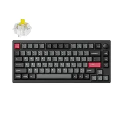 Клавіатура механічна Lemokey  P1 Pro 84Key, Keychron Super Banana, WL/BT/USB-A, QMK/VIA, Hot-Swap, EN/UKR, RGB,  Knob, Carbon Black фото