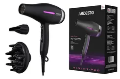 Фен Ardesto Violet PRO HD-Y223PRO, 850-2200Вт, 2 скорости, 3 темп.режима, диффузор, черный фото