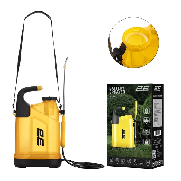 Аккумуляторный опрыскиватель ранцевый 2E AquaSpray 7LR садовый / Электроопрыскиватель для сада и огорода