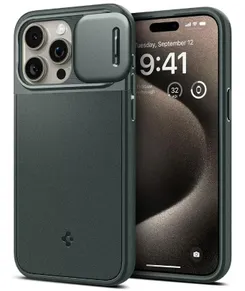 Чохол Spigen для iPhone 15 Pro, Optik Armor MagFit, Abyss Green фото