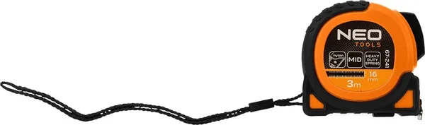 Рулетка Neo Tools Super Black, 3мx16мм, с фиксатором сматывания, магнит купить в Украине