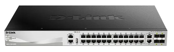 Коммутатор D-Link DGS-3130-30TS 24xGE, 4xGE/SFP, 2x10GE, 4xSFP+, L3