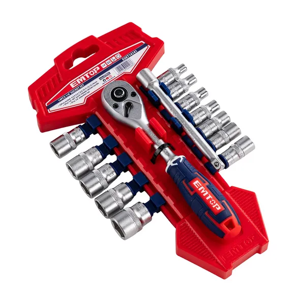 Набор торцевых головок 1/4" EMTOP ESKT14141, 14 шт отзывы