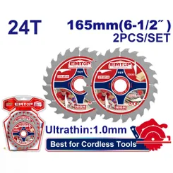 Набір пильних дисків EMTOP ETCT1653, 2 шт. фото