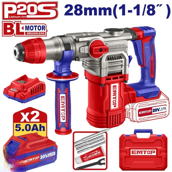 Перфоратор аккумуляторный EMTOP ELRH202885