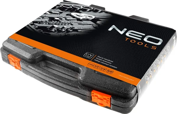 Набор торцевых ключей Neo Tools 1/4", 1/2", 3/8" CrV, 126 шт. фото №5