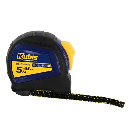 Рулетка измерительная 5м×25мм автостоп металлическое полотно Kubis 05-01-1525 цена в Украине