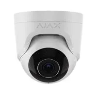 IP-Камера дротова Ajax TurretCam, 8мп, 2.8мм, Poe, True WDR, IP 65, ІЧ 35м, аудіо, кут огляду 100° до 110°, купольна, біла