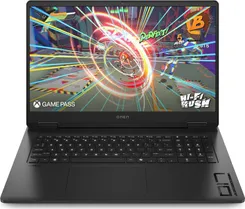 Ноутбук HP OMEN 17-db0001ua 17.3" FHD IPS AG, AMD R7-8845HS, 32GB, F1024GB, NVD4070-8, DOS, чорний фото