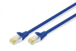 Патч-корд DIGITUS CAT 6a S-FTP, 1м, AWG 26/7, Cu, LSZH, синій фото