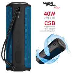 Акустична система 2E SoundXTube Plus TWS, MP3, Wireless, Waterproof Blue фото