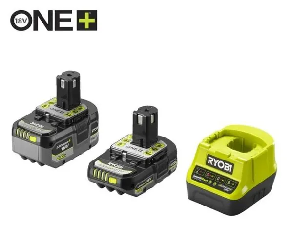 Акумулятори та зарядний пристрій Ryobi RC18120-242X ONE+, 18В, 2А•год+4А•год, ЗП Lithium+