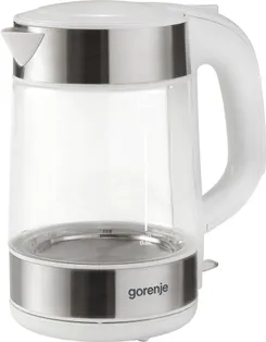 Электрочайник Gorenje 1.7л, стекло, белый фото