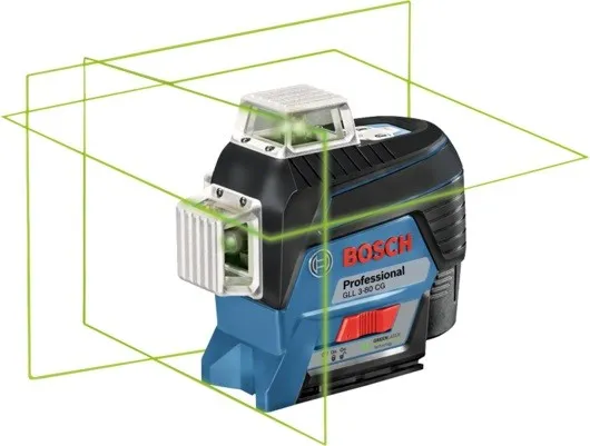 Нівелір лазерний Bosch GLL 3-80 CG, до 30м з приймачем 120м,  ±0.3мм/м, BM 1 + L-Boxx, 0.82кг замовити