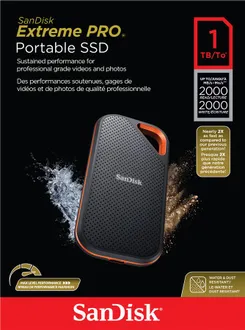 Портативний SSD SanDisk 1TB USB 3.2 Gen 2x2 Type-C E81 R2000/W2000MB/s IP55 фото