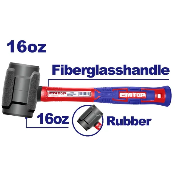 Киянка гумова EMTOP EHAMRH1601