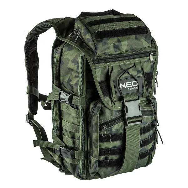 Рюкзак Neo Tools CAMO, 22 кармана, усиленный, полиэстер 600D, 50х29.5х19 см фото №1