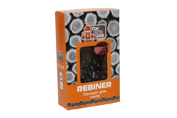 Цепь на бензопилу 52 звена, 3/8" шаг Rebiner для твердых пород древесины цепь на 35 шину