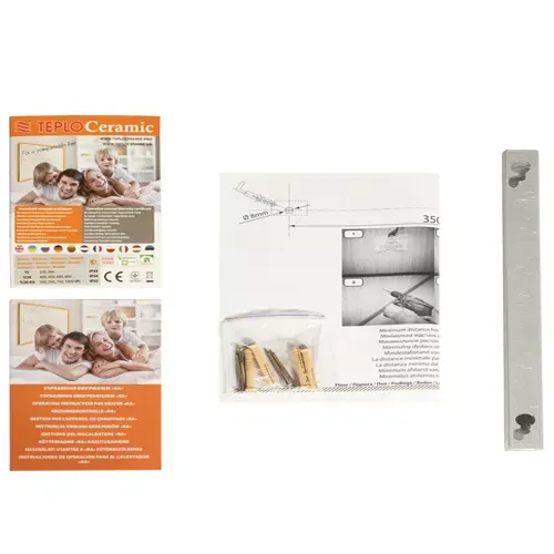 Купити Керамічна панель TEPLOCERAMIC, 20м2, 1000Вт, електр. упр-ння, 120 х 60см, терморегулятор, бежевий мармур