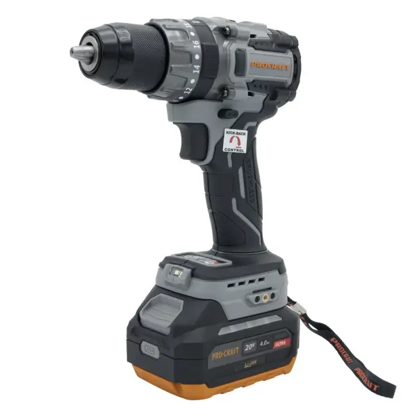 Бесщеточнный аккумуляторный шуруповерт Procraft Industrial CD20A в кейсе (1 акб) Kick back control цена в Украине