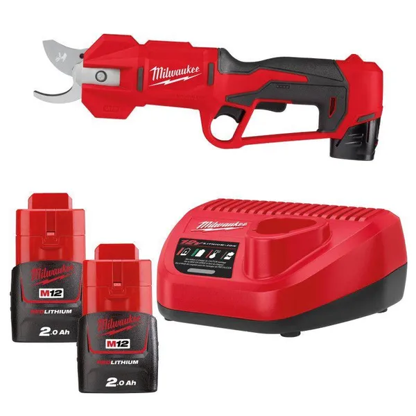 Секатор аккумуляторный Milwaukee M12 BLPRS-202 12В акб 2х2А·час ЗП C12C d реза 32мм 1.5кг