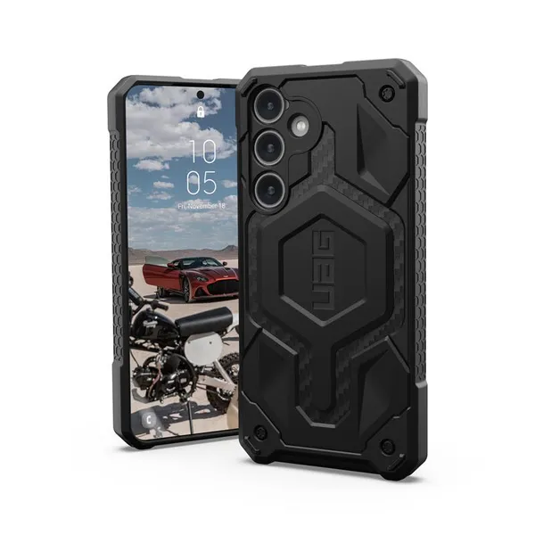 Чохол UAG для Samsung Galaxy S24+, Monarch, Carbon Fiber