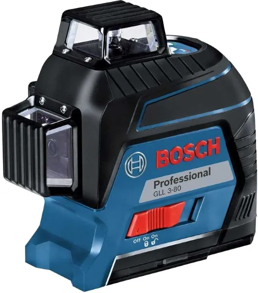 Нівелір лазерний Bosch GLL 3-80, до 30м з приймачем 120м,  ±0.3мм/м, 0.82кг ціна в Україні