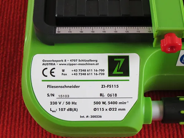 Плиткорізний верстат Zipper ZI-FS115 фото №5