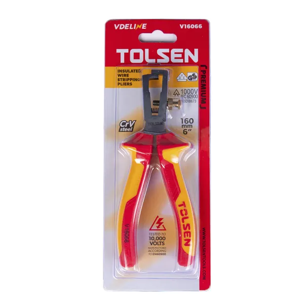 Съемник изоляции Tolsen Premium, диэлектрический, 1-3.2мм кв., 18-8 AWG, 160мм