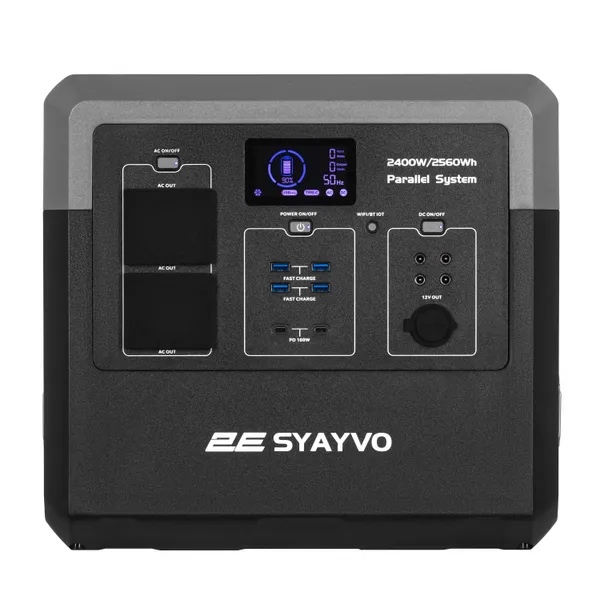 Портативна електростанція 2E Syayvo 2400 Вт, 2560 Вт/год, WiFi/BT фото №12