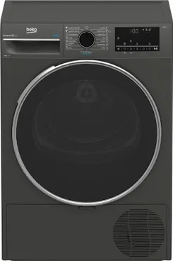 Сушильная машина Beko тепловой насос, 8кг, A++, 60см, дисплей, подсветка барабана, серый фото