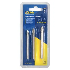 Сверло по стеклу и керамике набор 3 шт Kubis 07-01-1003 фото