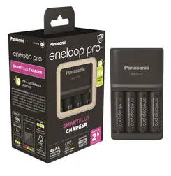 Зарядное устройство Panasonic Smart-Quick Charger + Аккумулятор Eneloop Pro NI-MH AA 2500 мАч, 4 шт. фото