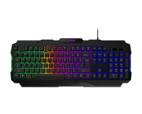 Клавиатура мембранная MSI FORGE GK100 104key, USB-A, EN/UKR/RU, ColorLED, чорний