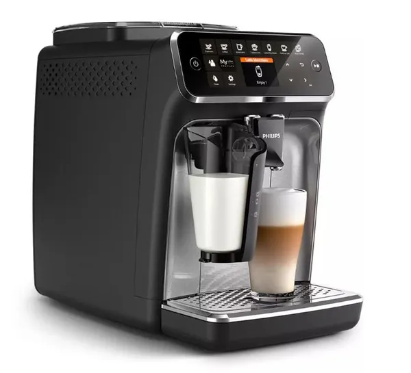 Кофемашина Philips Series 4300 LatteGo, 1.9л, зерно+мол., автомат.капуч, дисплей, авторецептов -8, черный