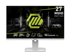 Монітор MSI 27" MAG 274QRFW 2xHDMI, DP, Audio, IPS, 2560x1440, 180Hz, 1ms, sRGB 123%, FreeSync, Pivot, HDR400, білий фото