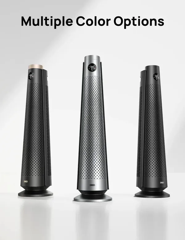 Тепловентилятор Dreo, 25м2, 2000Вт, електр. упр-ння, керамич.нагрів.елемент, пульт ДУ, 8 швидк. , срібний купити в Україні