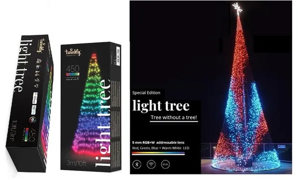 Гирлянда Smart LED Twinkly Light tree RGBW 450 IP44 высота 3м