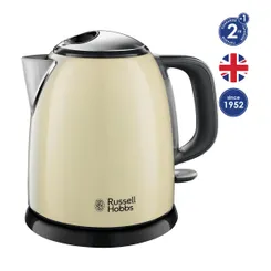 Электрочайник Russell Hobbs Colours Plus Mini 1л, металл, бежево-черный фото