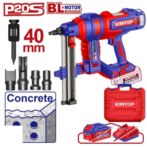 Гвоздозабиватель аккумуляторный EMTOP ELCNLI9005 (без АКБ и ЗУ)